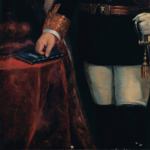 Pormenor da pintura Retrato do Rei D. Luís I