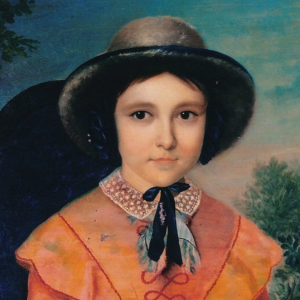 Pormenor da pintura Retrato da Baronesa de São Diniz
