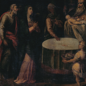 Pormenor da pintura A Circuncisão do Menino Jesus